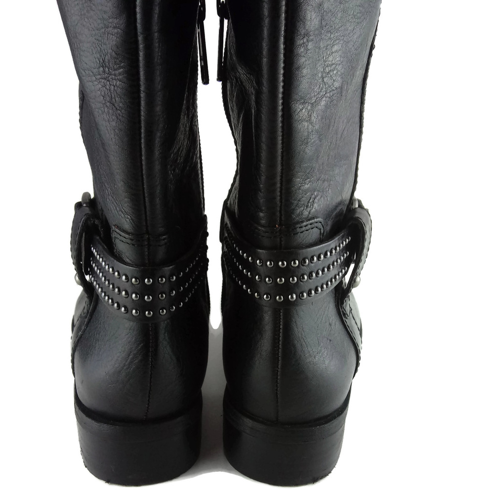 JESSICA SIMPSON Studded Buckle Leather Riding Boot - Picture 7 of 8